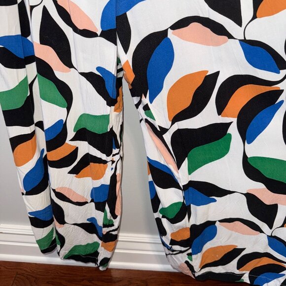 Eloquii Multicolor Abstract Leaf Print Maxi Dress Size 18W - Picture 3 of 8